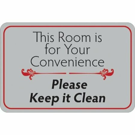 BSC PREFERRED This Room is for Your Convenience 6 x 9'' Facility Sign SN209